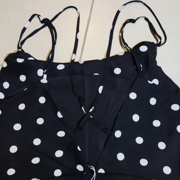 QUINCY BLACK POLKA-DOT JUMPSUIT - Picture 7 of 8